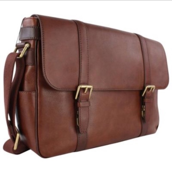 Fossil - Estate Leather Messenger Bag - Picture 1 of 7
